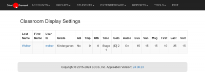 **Figure 4.** Accounts / Displays page.