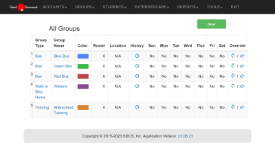 **Figure 2.** Groups / List All page.